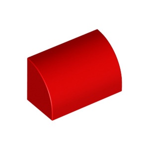 [樂磚庫] LEGO 37352 斜形 曲面型 紅色 1x2 6252037