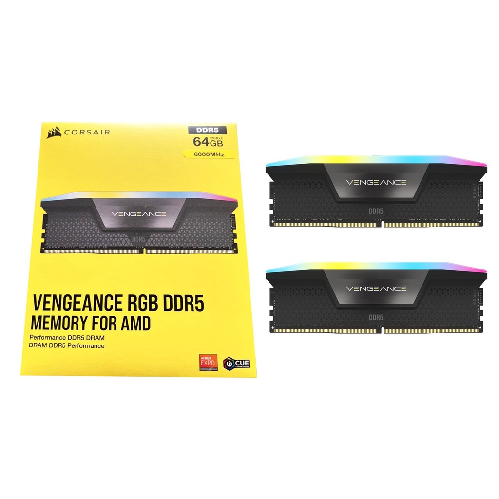 Corsair VENGEANCE RGB DDR5-6000 64GB(2x32) C40 記憶體AMD(平行進口)