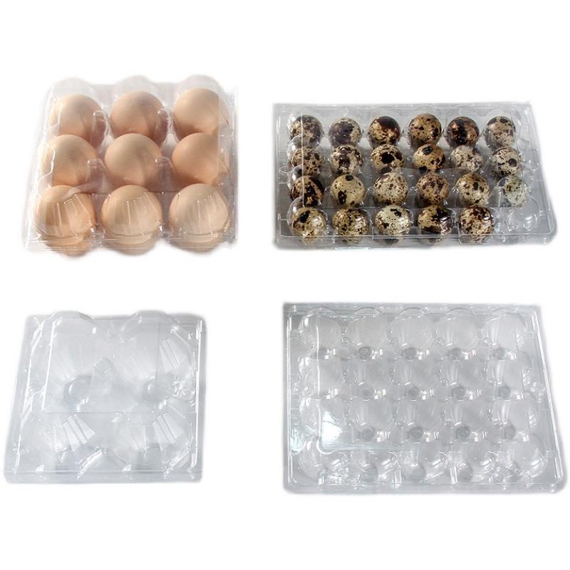 【雞蛋盒子】工廠直銷一次性雞蛋託鹹鴨蛋塑膠盒透明土雞蛋包裝盒鵪鶉蛋盒包郵