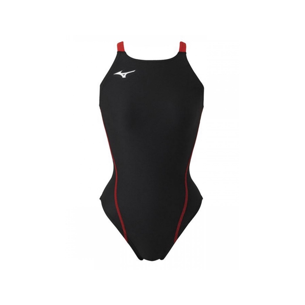 MIZUNO SWIM 女連身泳衣( 泳裝 游泳 海邊 競賽 美津濃「N2MA826196」 黑紅