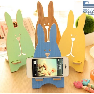 壹品生活 創意家居日用品韓國時尚手機支架可愛越獄兔木質手機托架創意禮品