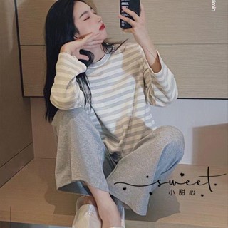 小甜心sweet👙春秋季睡衣女長袖卡通韓版學生夏冬天寬松大碼長褲家居服套裝