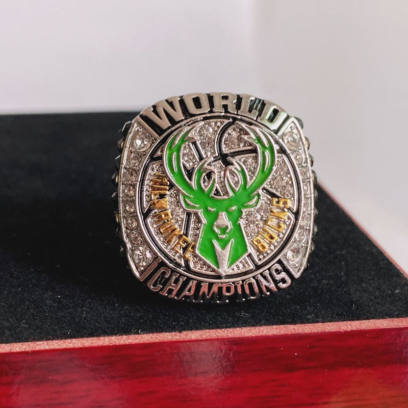 【冠軍戒指】2021年NBA雄鹿總冠軍戒指球迷紀念收藏冠軍合金飾品個性定制禮物