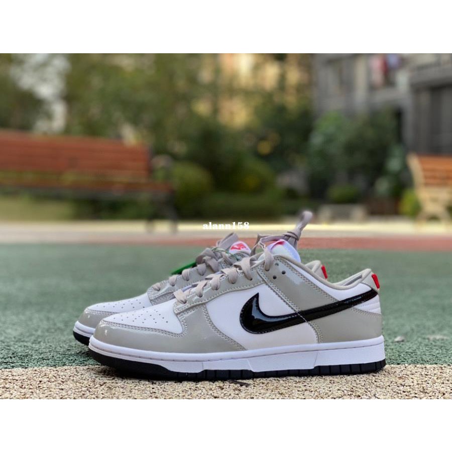 Nike Dunk Low ESS Light Iron Ore 煙灰 漆皮 黑勾 滑板鞋 DQ7576-001