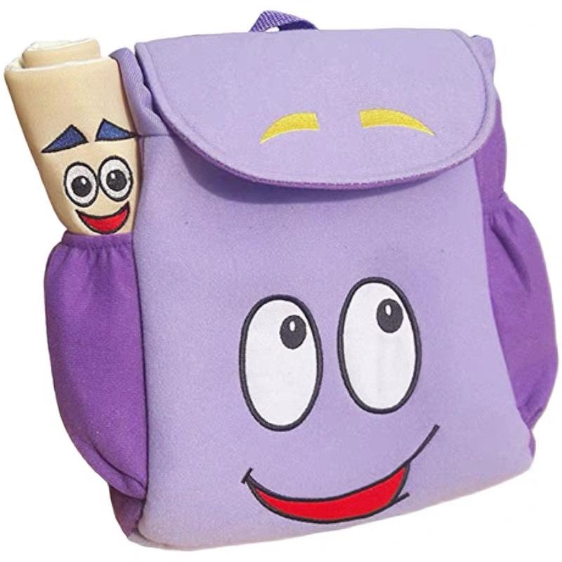2023新品時尚包包🔥【限時特價】愛探險的朵拉雙肩包Dora地圖卡通斜挎小背包可愛兒童朵拉同款書包