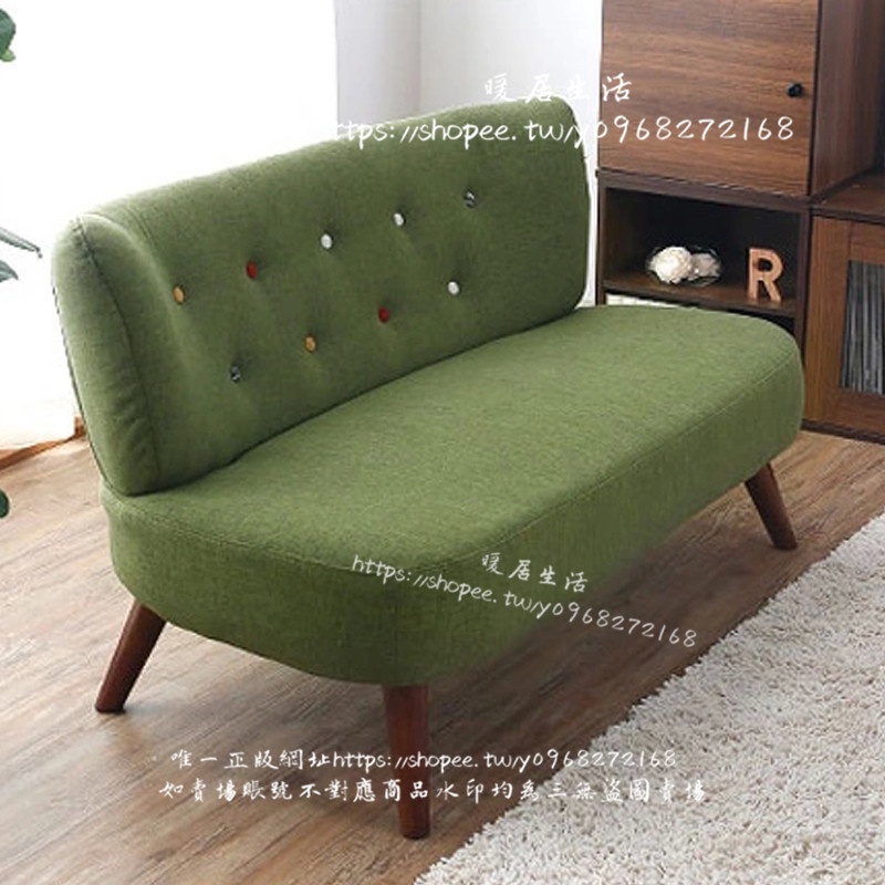 &lt;暖居生活&gt;日式簡約無扶手布藝沙發單人雙人三人客廳臥室房間書房小型沙發椅