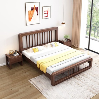 【床 工廠直銷】實木床現代簡約1.8米出租房雙人床主臥1.2米家用經濟型單人床床架 IKYE