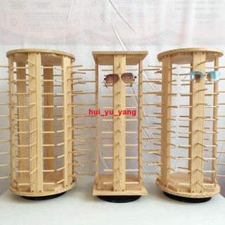 眼鏡展示架高檔櫃臺式烤漆木質太陽鏡展架旋轉眼睛陳列架墨鏡