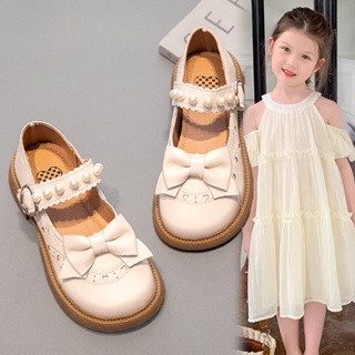 女童鞋子 小皮鞋夏季 兒童 時尚 公主鞋 女孩 寶寶 白色 單鞋 洋氣