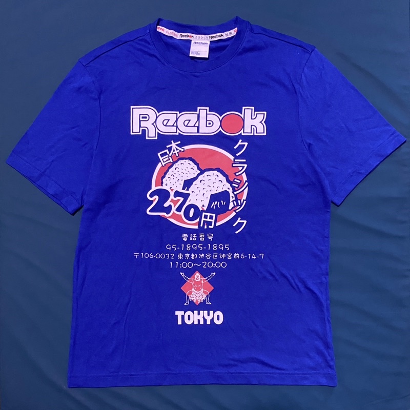 Reebok日本東京鋼彈限定版T桖Reebok飯糰們=鋼彈們同音/尺寸L