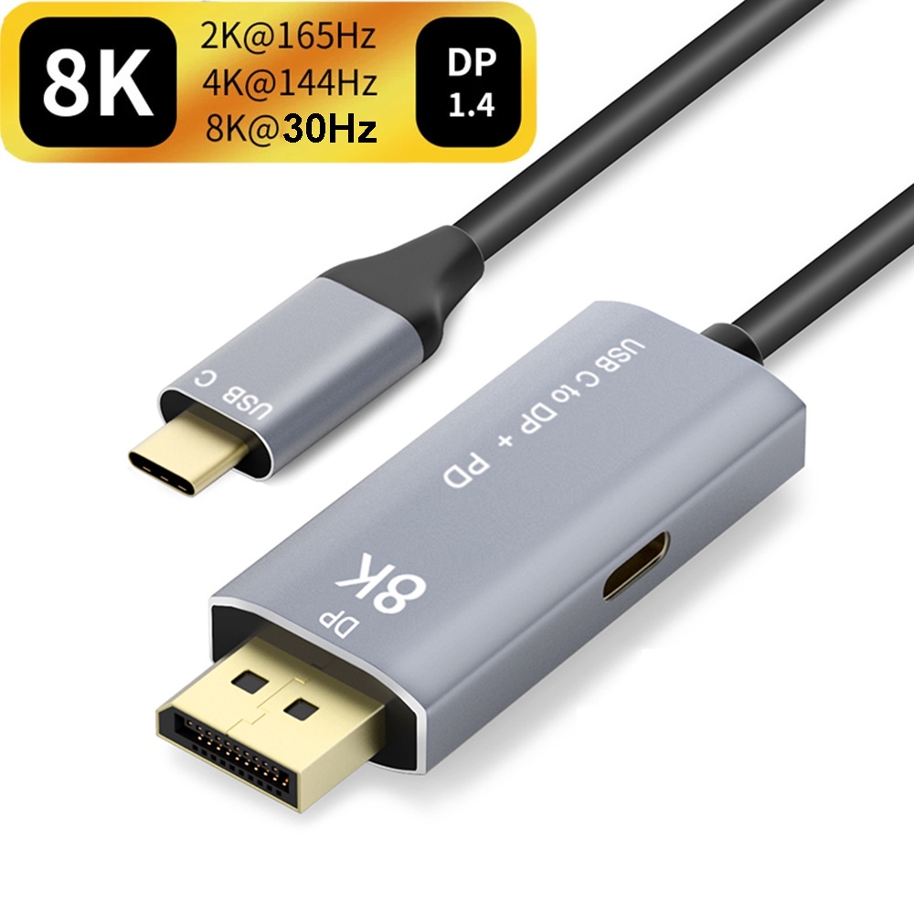 Universal 8K Type C To Dp 1.4 Cable Thunderbolt 3 Usb To Dis