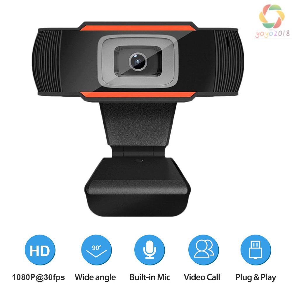 1080P Webcam Auto Focus USB Web Camera Built-in Noise Reduct