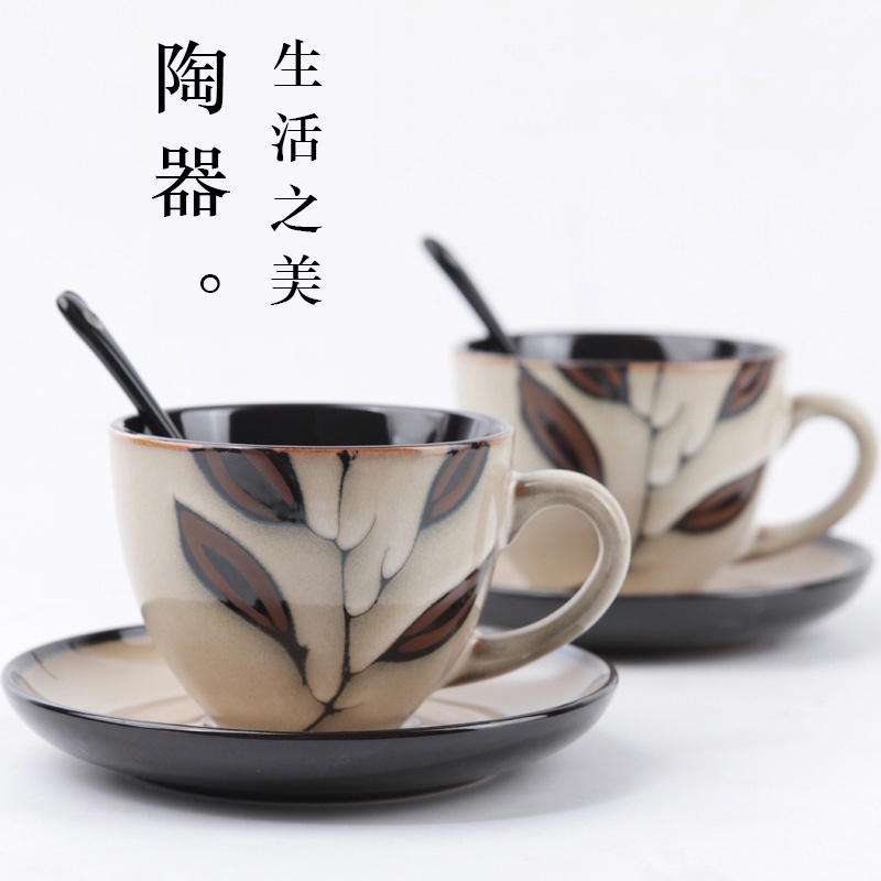 咖啡杯 套裝 簡約 歐式 小 奢華 咖啡杯碟 家用 咖啡杯 復古 陶瓷杯子 馬克杯 歐式杯碟 家居用品