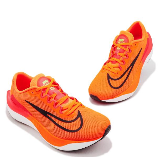 NIKE Zoom Fly 5 紅橘 緩震碳板馬拉松男女跑步鞋 DM8968-800