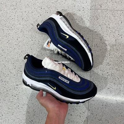 Nike Air Max 97 海軍藍 麂皮 拼接 休閑慢跑鞋 男款DH1085-001