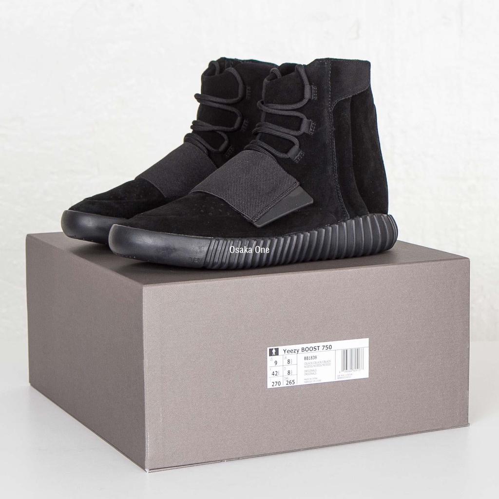 ADIDAS Yeezy boost 750 純黑 黑武士 高幫慢跑鞋 男款 BB1839