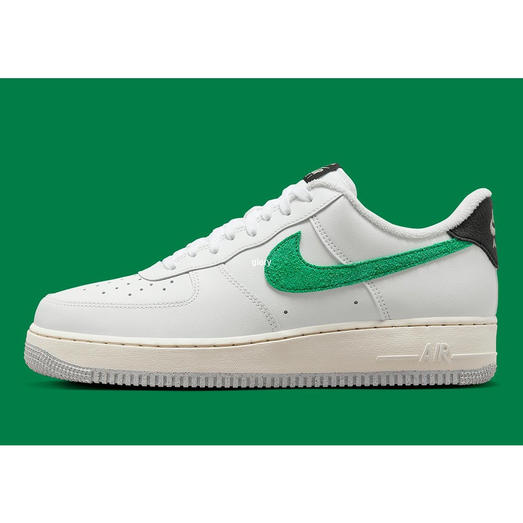 Nike Air Force 1'07 Low 空軍 白綠黑 經典 男子滑板鞋 DR8593-100