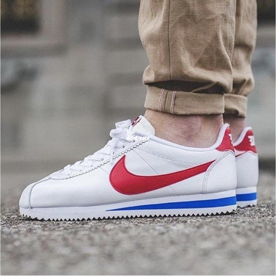 Nike Cortez Leather 白紅藍 阿甘鞋 休閒百搭滑板鞋807471-103男女鞋