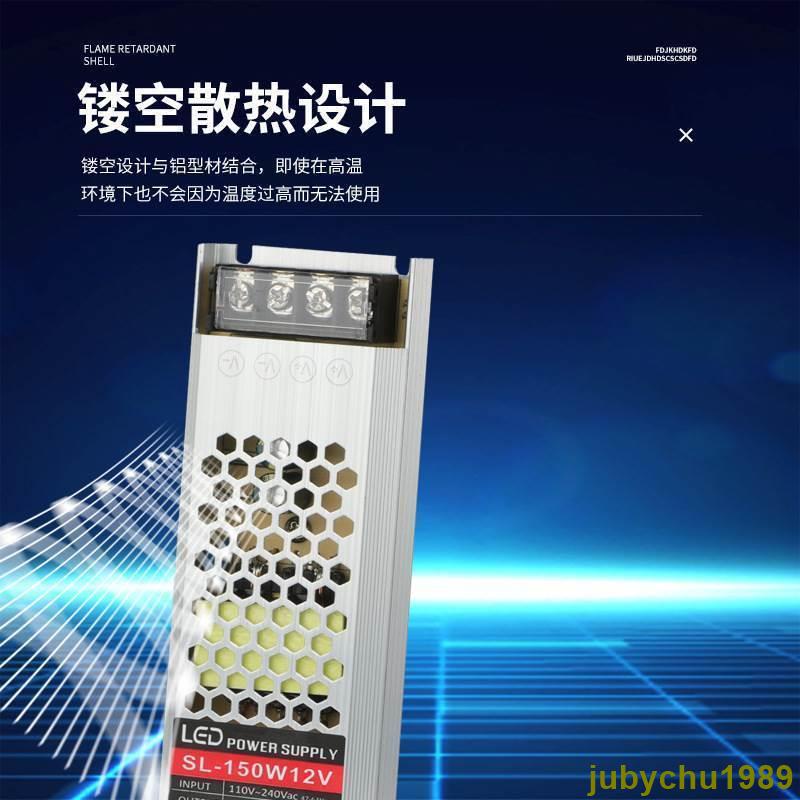 【今日好貨】led燈帶變壓器220V轉12V超薄長條開關電源24V燈條燈箱直流穩定器