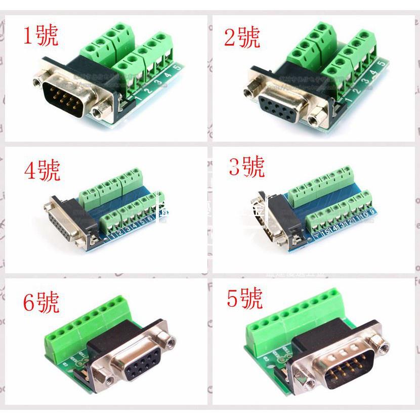 特價🥇270＞公頭母頭 RS232 RS485 轉端子 串口轉端子 DB9 DB15轉端子 DR9連接器 九孔