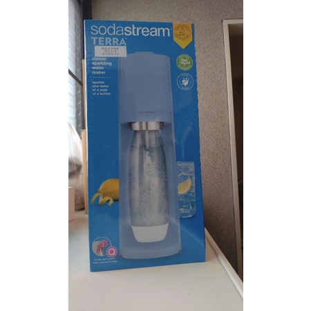 (免運）Sodastream 自動扣瓶 氣泡水機 TERRA (藍）