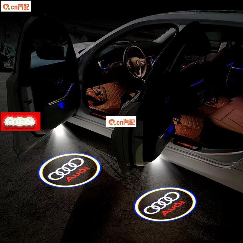 Kcn車品適用於audi不褪色 奧迪迎賓燈 A6L A4L Q5L Q7 Q3 A3 A5 A7 A8改裝車門裝飾氛