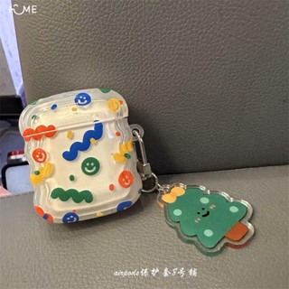 ins可愛聖誕樹笑臉適用蘋果藍芽2代3代耳機保護套airpods pro殼