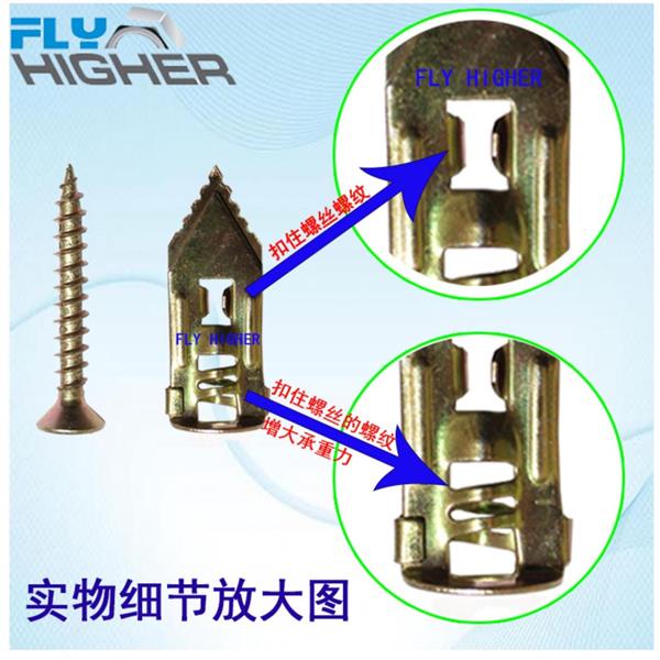 《特價免運》蝴蝶膨脹螺絲 矽酸鈣板 打五金入式敲擊式石膏板膨脹/石膏板飛機/纖維水泥板 埃特板膨脹螺絲