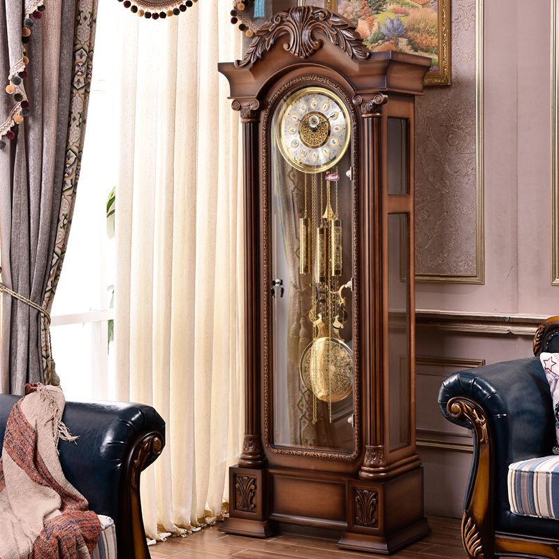 爆款特惠*德國赫姆勒機芯落地鐘客廳豪華實木雕花歐式機械大座鐘立式擺鐘表