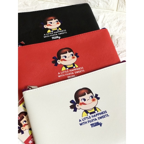 🈶️超快出貨🈶️🇰🇷韓國代購PEKO 不二家 牛奶妹 化妝包 筆袋 扁包 收納包 扁筆袋 筆袋 萬用包