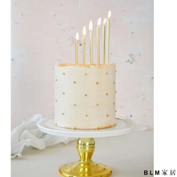 BLM 現貨 蠟燭 高品質長桿蠟燭 蛋糕裝飾簡約小蠟燭 婚禮生日細長無煙電鍍鉛筆蠟燭54