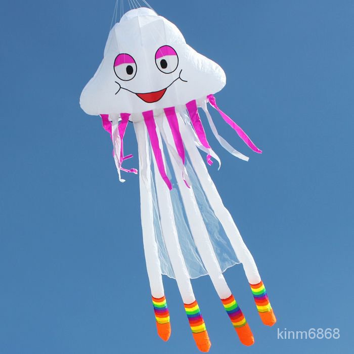 濰坊風箏 軟體風箏 無骨架大型立體水母風箏 多色掛件風箏