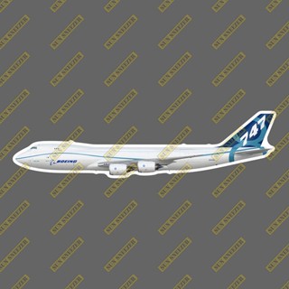 波音 B747-8F 貨機 出廠塗裝 擬真民航機3M貼紙 165mm