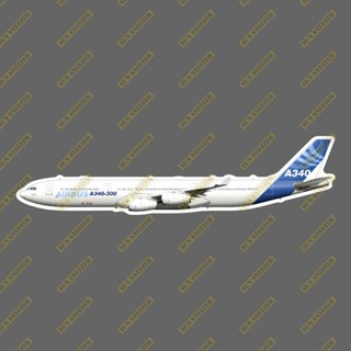 空中巴士 出廠塗裝 A340 擬真民航機3M貼紙 防水 尺寸165MM