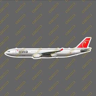 西北航空 A330 擬真民航機3M貼紙 防水 尺寸165MM
