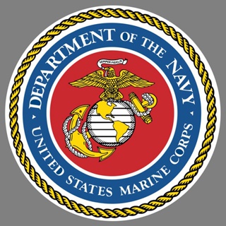 美國海軍陸戰隊 臂章3M貼紙 圓形 United States Marine Corps USMC