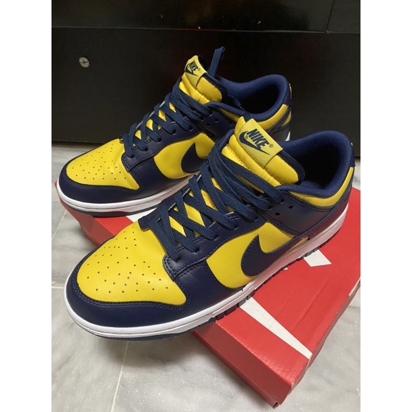 Nike Dunk Low Varsity Maize 密西根 藍黃 白綠 復古 奶油9.5號