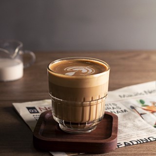 【銘行】【餐吧用具特賣】玻璃杯可疊放杯 澳白拿鐵杯 美式咖啡杯玻璃杯冰咖啡杯咖啡廳