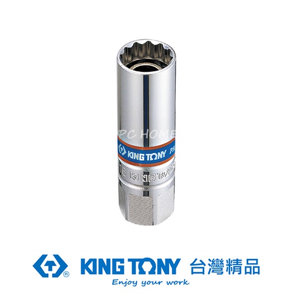 KING TONY 3/8"DR. 十二角磁性火星塞套筒 21mm KT366021