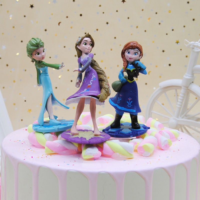 🎈辣妹子🎈生日蛋糕裝飾擺件冰雪奇緣愛莎艾莎公主城堡網紅生日烘焙配件插件