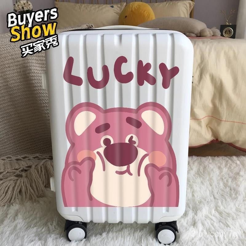 【 無憂良い製品】行李貼紙 卡通可愛 草莓熊貼紙 玩具總動員 行李箱拉桿箱 旅行箱 冰箱墻壁裝飾貼