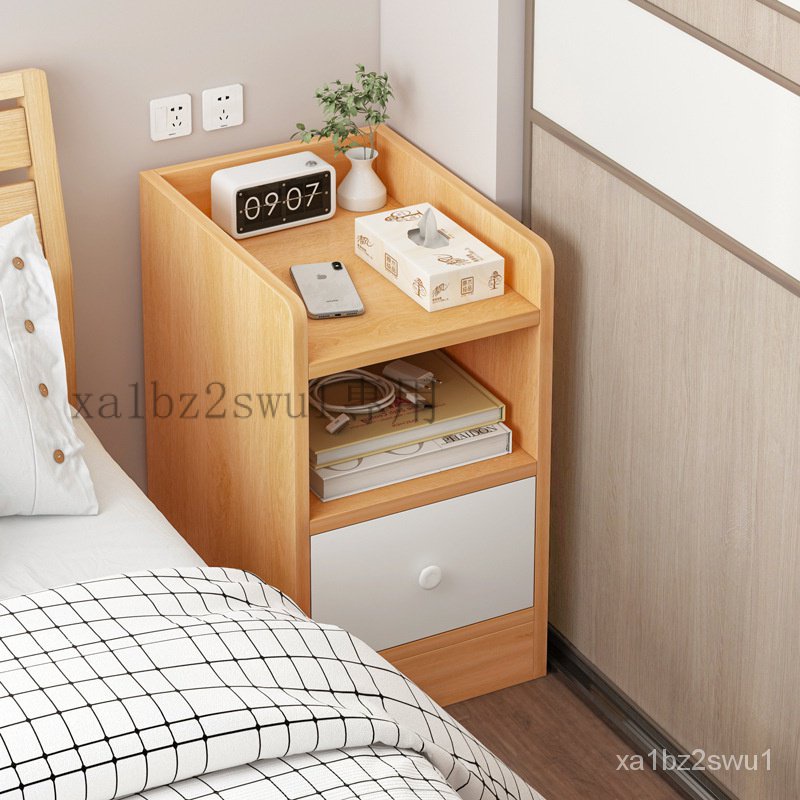 床頭櫃 小戶型床頭櫃 窄邊床頭櫃 小型20公分床邊櫃簡易出租房超窄夾縫小櫃子 迷你儲物櫃
