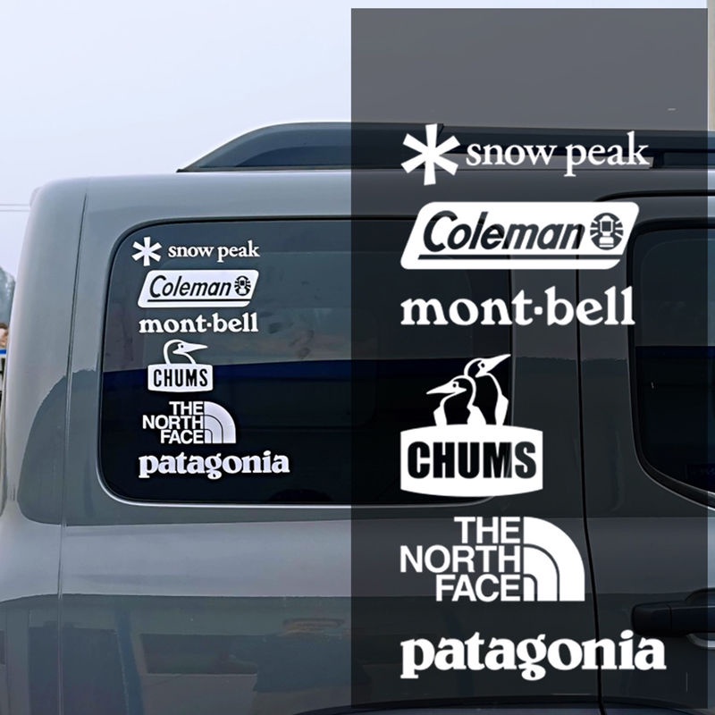 Snow Peak 貼紙日本戶外露營改装貼紙防水車貼JDM JKF旅行車房車擋風玻璃反光汽車貼车贴 CRV 旅