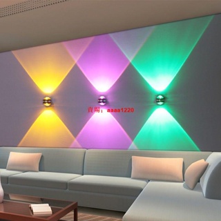 『創意壁燈』創意壁燈led彩色投射燈客廳電視背景墻酒店過道KTV照畫燈個