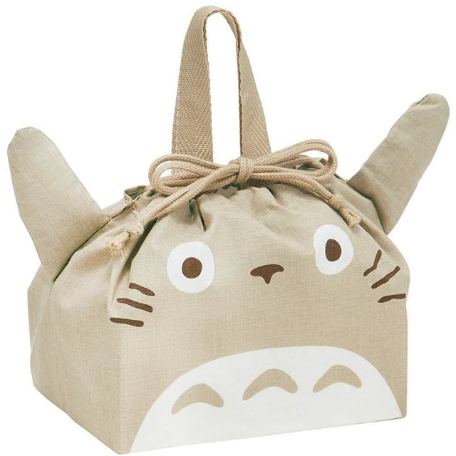 正版 SKATER 龍貓 日本製 棉質束口便當袋 便當袋 手提袋 束口袋 餐袋 野餐袋 保鮮盒袋 2用收納袋 小物袋