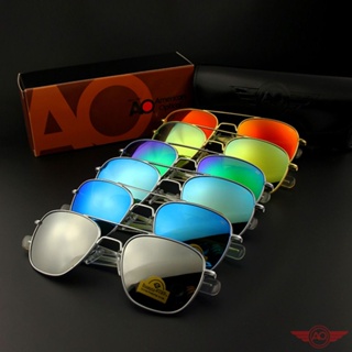 促銷23年新款眼鏡美國飛行員AO太陽/眼鏡彩色鋼化防摔玻璃眼*鏡OP55/57司機眼鏡93