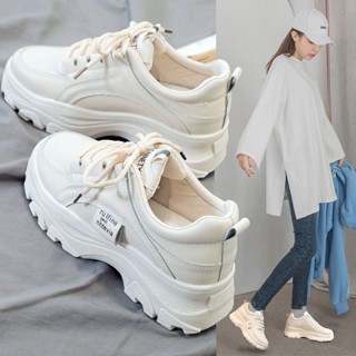 【LULU夏季服飾專區】老爹鞋女ins潮2022新款秋鼕季百搭厚底2023春季小白鞋休閒運動鞋