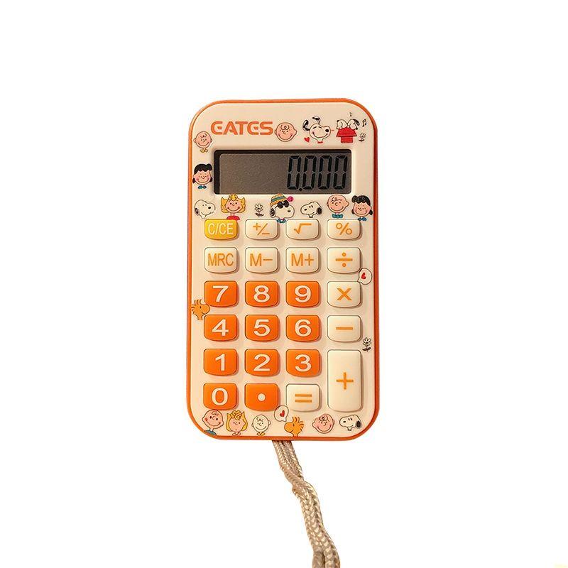365超惠🚚迷你便攜電子計算器彩色卡通計算機糖果色隨身學生用帶掛繩計算器