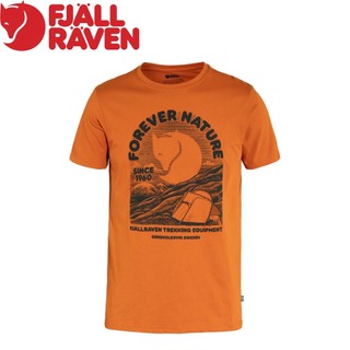 【Fjallraven 小狐狸 瑞典 男 Equipment T-Shirt短袖T恤《夕陽橙》】F86976/運動上著