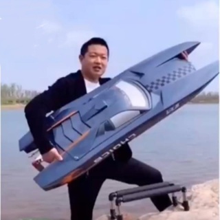 #热销#超大充電高速防水快艇飛艇輪船模型電動男孩水上船